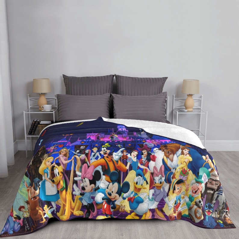 Disney Sherpa Blanket - Personalized Name and Design - Warm and Soft Gift for Kids and Adults - Image 3