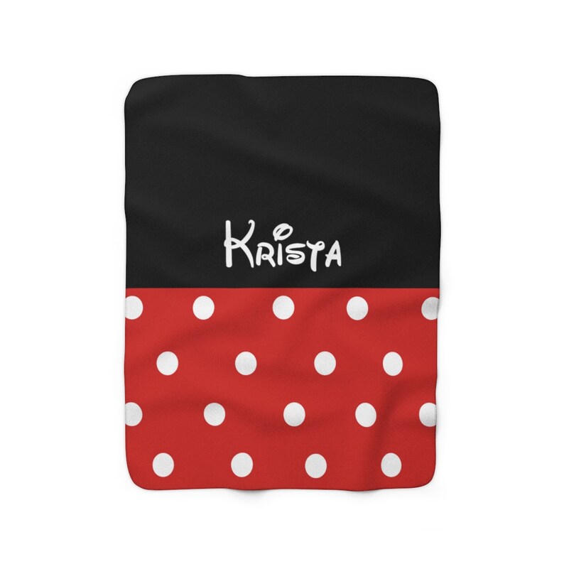 Disney Sherpa Fleece Blanket - Personalized Minnie Mouse Blanket for Home Decor - Image 3