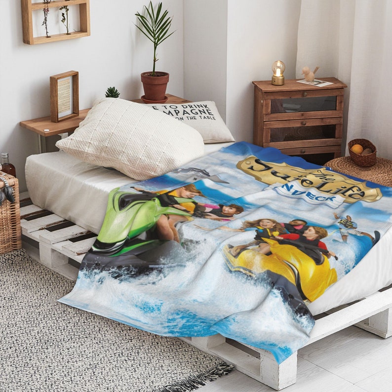 Disney Stitch Two Layers Blanket - Custom Name Printed Soft Fleece Bedspread for Christmas Gift or Home Decor - Image 4