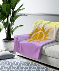 Disney Tangled Rapunzel Sherpa Fleece Blanket - Perfect Disney Couch Blanket and Home Decor