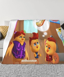 Disney The Chicken Squad Custom Name Printed Two Layer Blanket for Christmas Gift