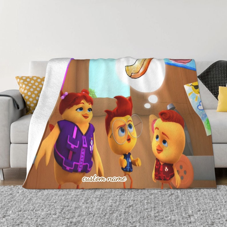 Disney The Chicken Squad Custom Name Printed Two Layer Blanket for Christmas Gift - Image 2
