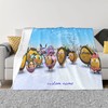 Disney The Chicken Squad Sherpa Blanket Custom Name Printed Blanket for Sofa and Bed