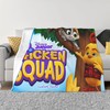 Disney The Chicken Squad Two Layers Blanket for Kids and Adults, Ideal for Camping and Living Room Decor