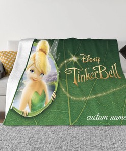 Disney Tinkerbell Two Layers Hive Printed Bedspread Sofa Covers Travel Camping Blanket