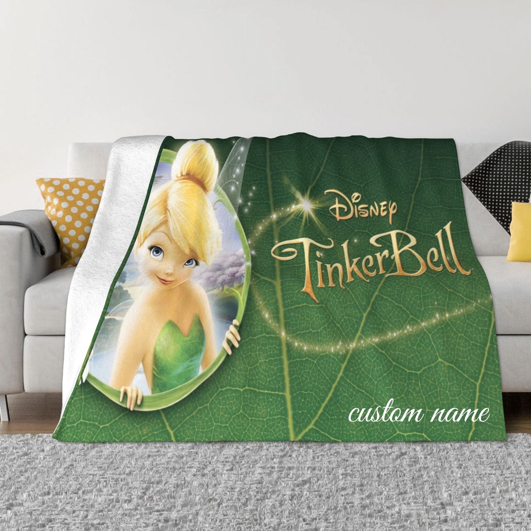 Disney Tinkerbell Two Layers Hive Printed Bedspread Sofa Covers Travel Camping Blanket