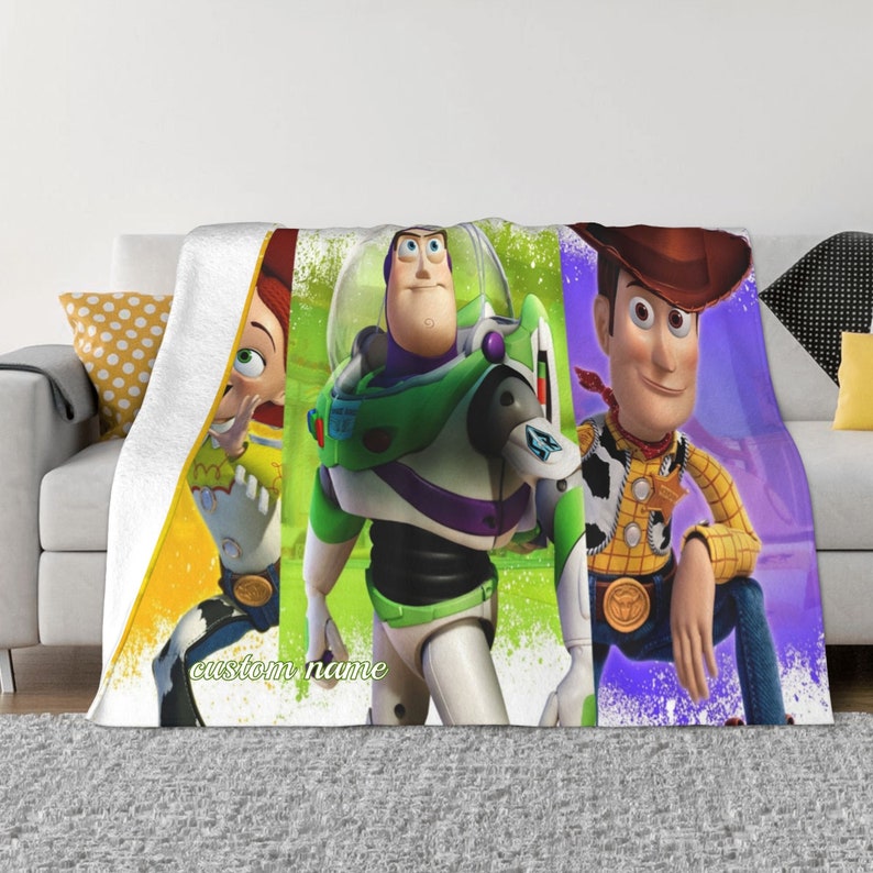 Disney Toy Story Two Layers Hive Printed Bedspread Sofa Covers Travel Camping Blanket - Image 2