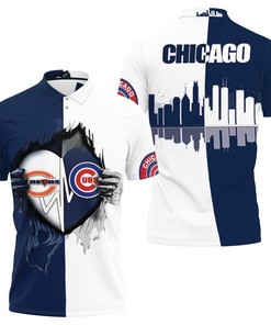 Distinctive Chicago Sports Combo Love Ripped 3D Jersey Polo Shirt All Over Print Breathable Fabric T-shirt