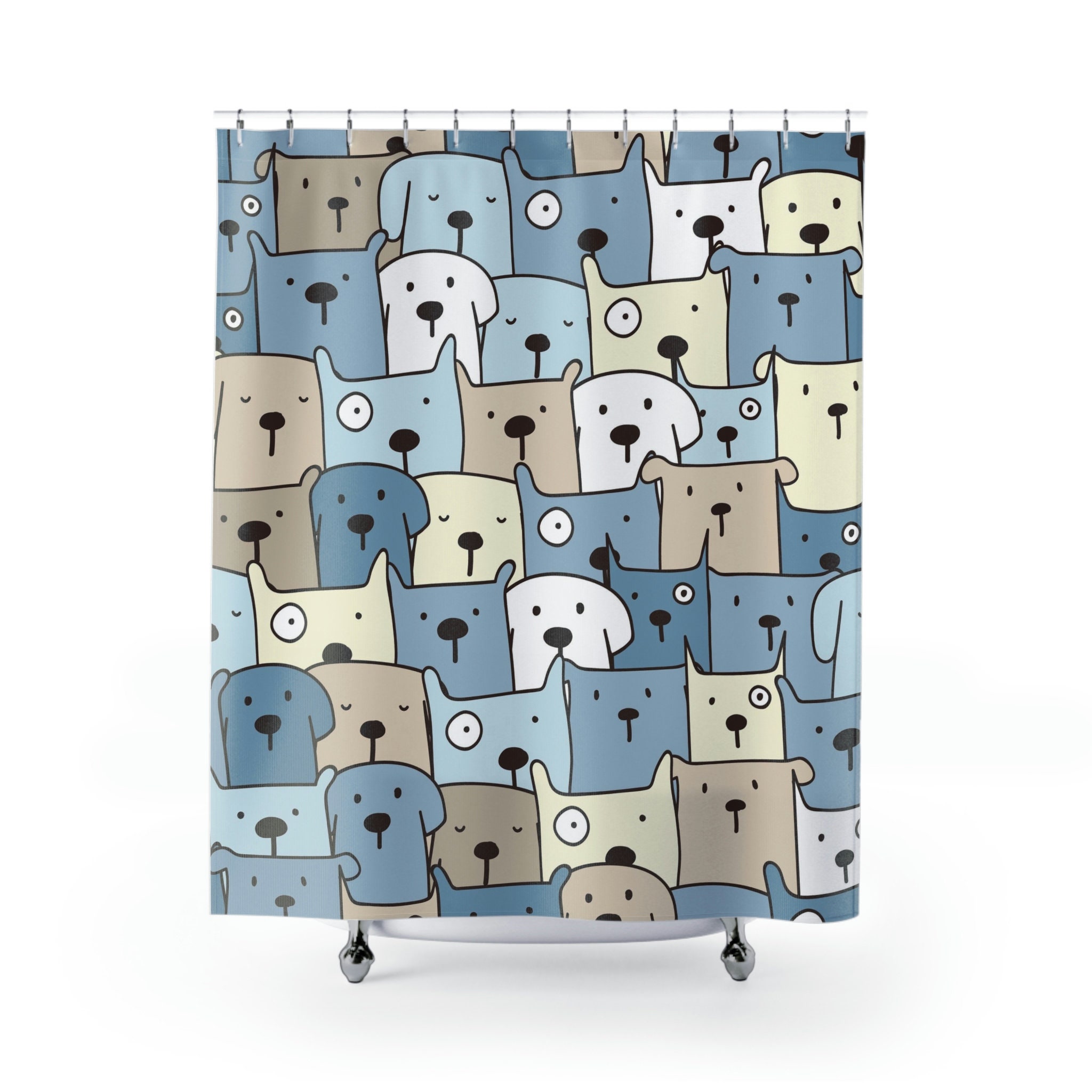 Dog Shower Curtain for Puppy Dog Lovers - Bathroom Accessories & Dog Lover Gift Included - Image 2