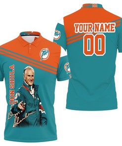 Don Shula Dolphins Coach Signed Achievement Legend for Fans Polo Shirt with Personalized Touch
