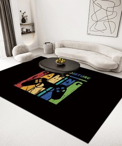 Doormat for Boys' Bedroom with Colorful Video Game Controller Print - Non-Slip Floor Rug with T-Shirt, Hoodie, Sweatshirt Video game area rugs