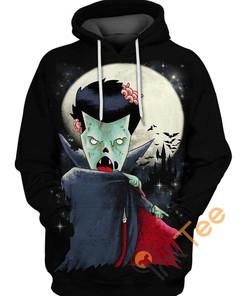 Dracula's Fangs Hoodie with 3D Print for Gothic Fashion Lovers