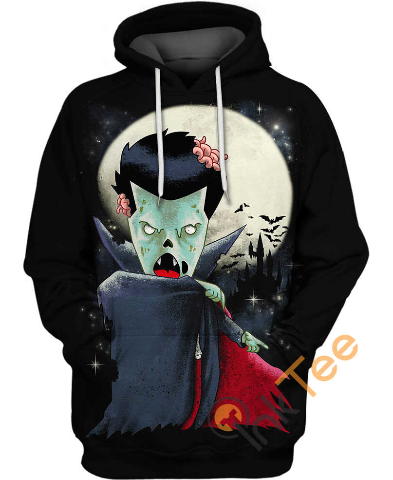 Dracula's Fangs Hoodie with 3D Print for Gothic Fashion Lovers