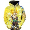 Dragon Ball Cosplay Vegeta Goku Anime 3D Hoodie with Zipper