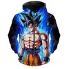 Dragon Ball Super Ultra Instinct Zip Up Hoodie in 3D Print