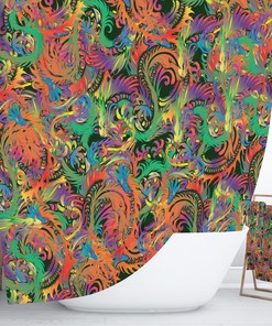 Dragon Claw Abstract Shower Curtain with Fantasy and Creative Touch