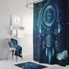 Dream Catcher Shower Curtain with Follow Your Dreams Galaxy Bath Accessories