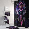 Dreamcatcher Boho Chic Shower Curtain, Bath Towels, Bath Mat with Travel Shower Curtain Print