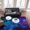 Dreamy Universe Purple Blue Starry Sky Area Carpet - Light Luxury Bedroom Rug with Non-Slip Bathroom Rugs Washable