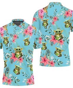 Dress to impress in our All Over Print Baby Yoda Hugging Coconuts Polo Shirt