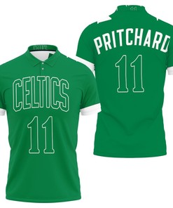 Dress to impress in the Celtics Payton Pritchard 2020-21 Earned Edition Green Jersey 3D All Over Print Polo Shirt
