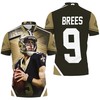 Drew Brees 9 New Orlean Saints Polo Shirt with All Over Print Design and Personalized Touch