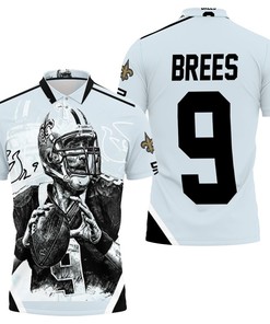 Drew Brees New Orleans Saint Signature All Over Print Polo Shirt with 3D T-Shirt and Personalized Touch