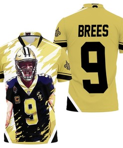 Drew Brees New Orleans Saints Artwork 3D All Over Print Polo Shirt with Unique and Striking Design
