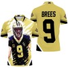Drew Brees New Orleans Saints Artwork All Over Print Polo Shirt with 3D T-Shirt and Personalized Touch