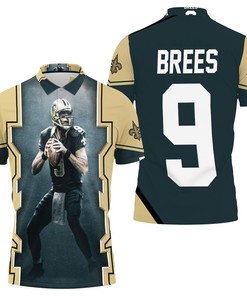 Drew Brees New Orleans Saints Dark All Over Print Polo Shirt with 3D T-Shirt and Personalized Touch