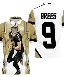 Drew Brees New Orleans Saints Oil Painting All Over Print Polo Shirt with 3D T-Shirt and Personalized Touch