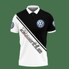 Drive in style with the 3D Printed Volkswagen Beetle Polo Shirt Ver 1 (Black) featuring a personalized polo t-shirt