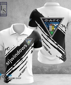Dunfermline Athletic FC Polo Shirt - 3D T-Shirt with Breathable Fabric and Athleisure Collar