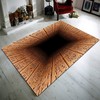 Durable Anti-Slip Floor Mat with 3D Vortex Illusions in Black and White Plaid: A Sleek and Sophisticated Area Rug