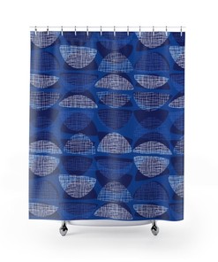 Durable Polyester Shower Curtain for 50s or 60s Bathroom Decor