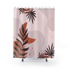 Dusty Pink Brown Boho Shower Curtain for Farmhouse Country Home Decor
