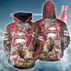 ELk Hunter Budweiser All Over Print Hoodie for Men - Gift for Beer Lovers