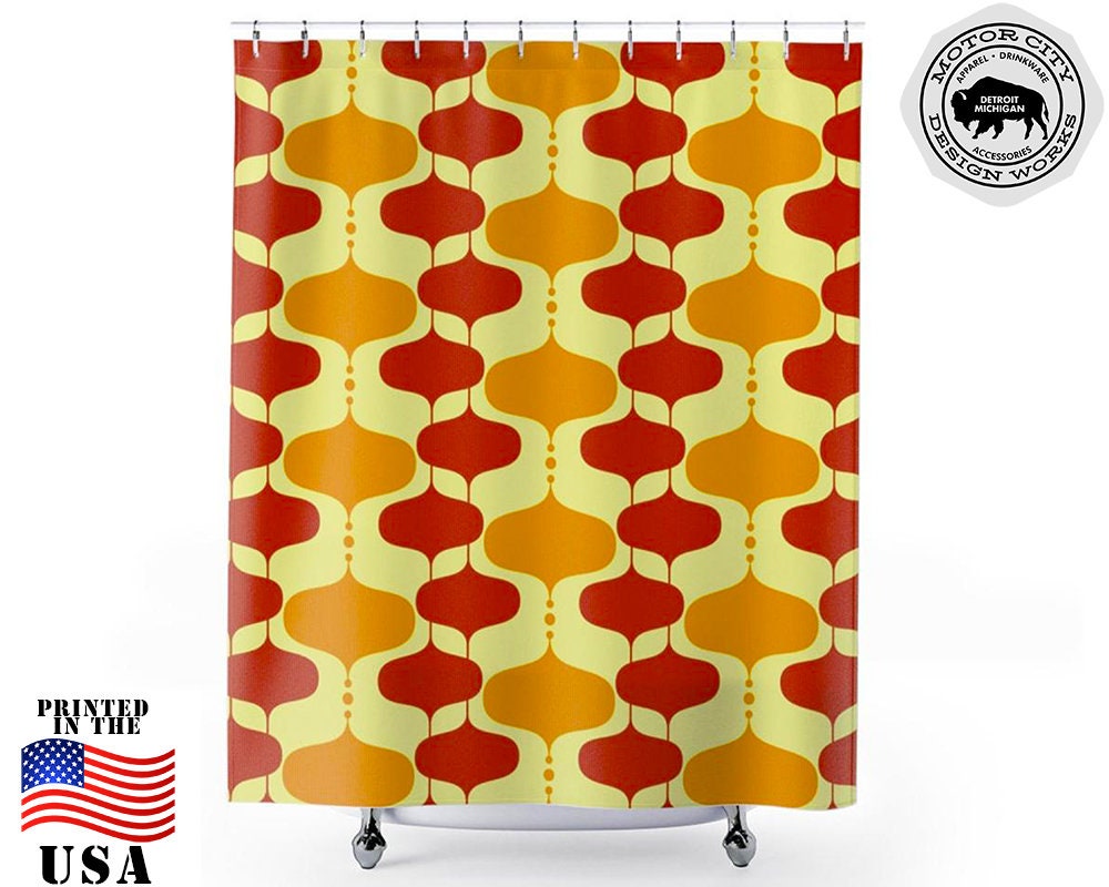 Eames Century Mid Century Modern Shower Curtain - Modernist Mod Vintage Century Bathroom Decor
