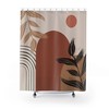 Earth Tones Brown Bohemian Shower Curtain / Abstract Bath Curtain / Modern Bathroom Design / Vintage-Inspired