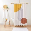 Earth-Tones Minimalist Shower Curtain in Abstract Art Design - Eco-Friendly, Waterproof and Durable with Trendy Look