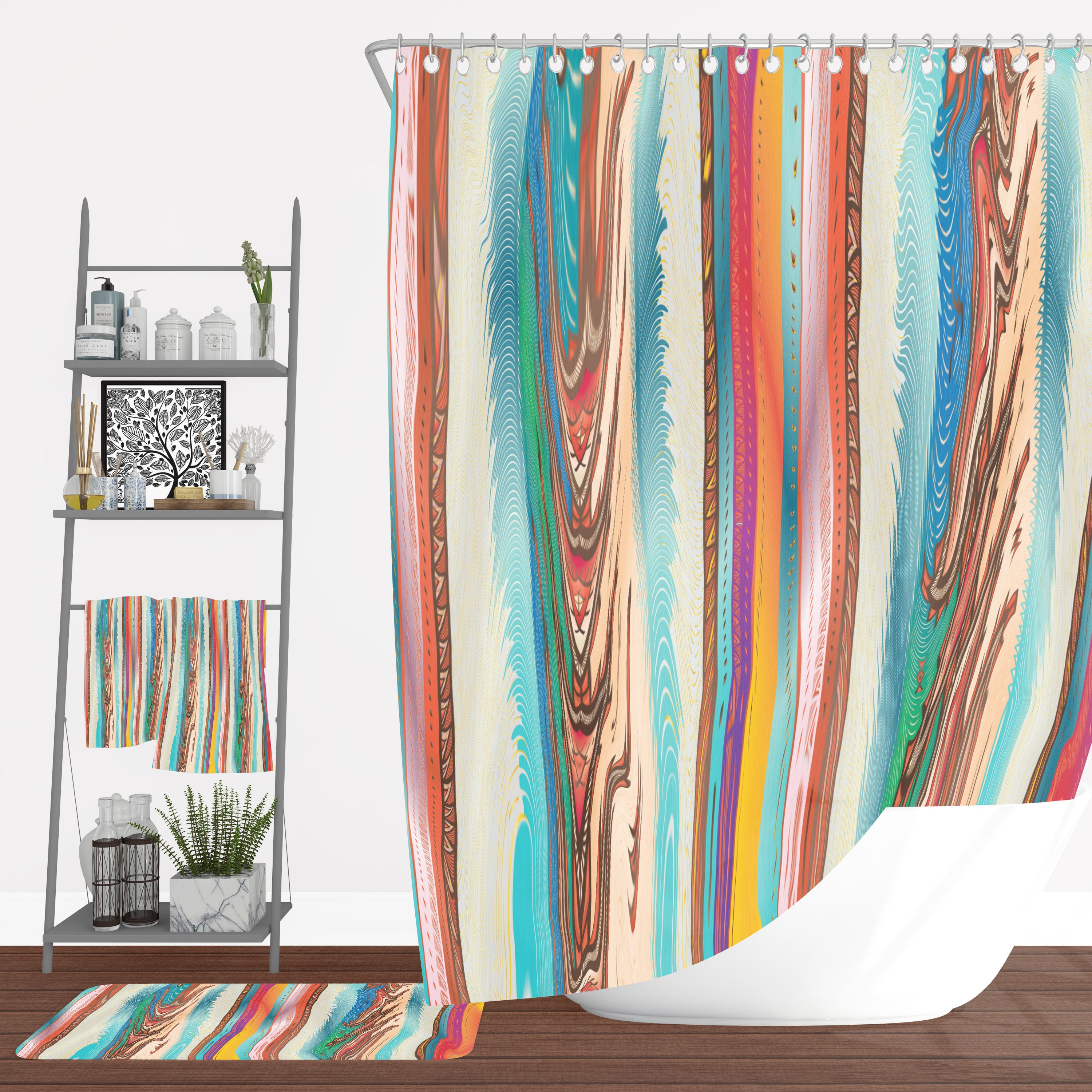 Eclectic Soul Shower Curtain Set with Unique Bath Decor - Image 2