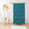 Eco-Friendly Minimalist Shower Curtain with Abstract Art Design - Trendy Earth Tones, Waterproof and Includes Hooks