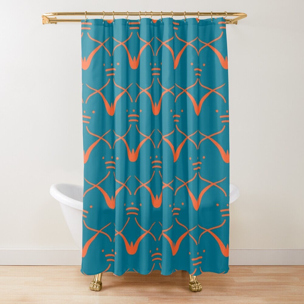 Eco-Friendly Minimalist Shower Curtain with Abstract Art Design - Trendy Earth Tones, Waterproof and Includes Hooks - Image 3