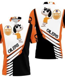 Edmonton Oilers Snoopy 3D Polo Shirt for Fans - All Over Print Polo T-Shirt with Personalized Design