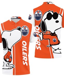 Edmonton Oilers Snoopy Lover 3D Printed Polo Shirt - All Over Print Polo T-Shirt