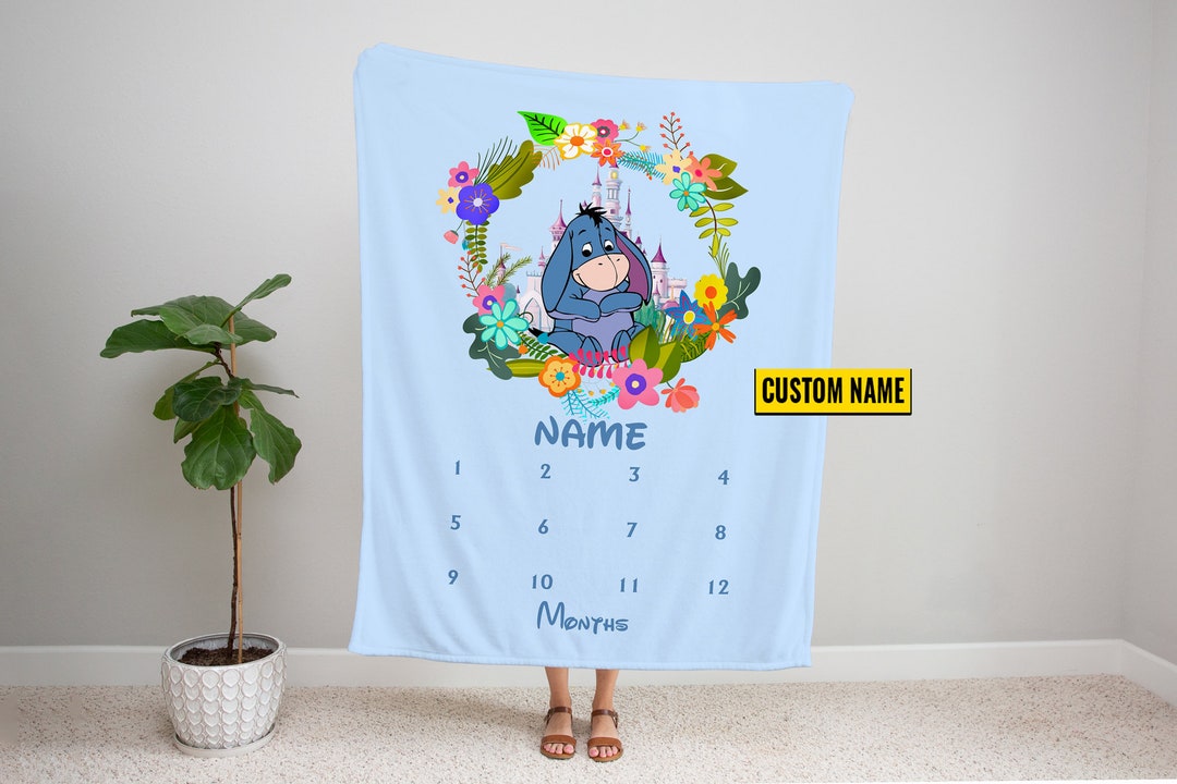 Eeyore Birthday Fleece Blanket - Personalized Disney Winnie The Pooh Gift