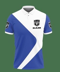 Effortlessly Blue 3D Printed Ram Truck Lph-Hl Polo Shirt: Ver 3