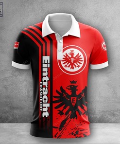 Eintracht Frankfurt Bundesliga Team 3D All Over Print Polo Shirt - All Over Print Polo T-Shirt with 3D Printed
