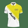 Electric Yellow: 3D Printed Audi PVT-LT Polo Shirt Ver 4 with Breathable Fabric Design