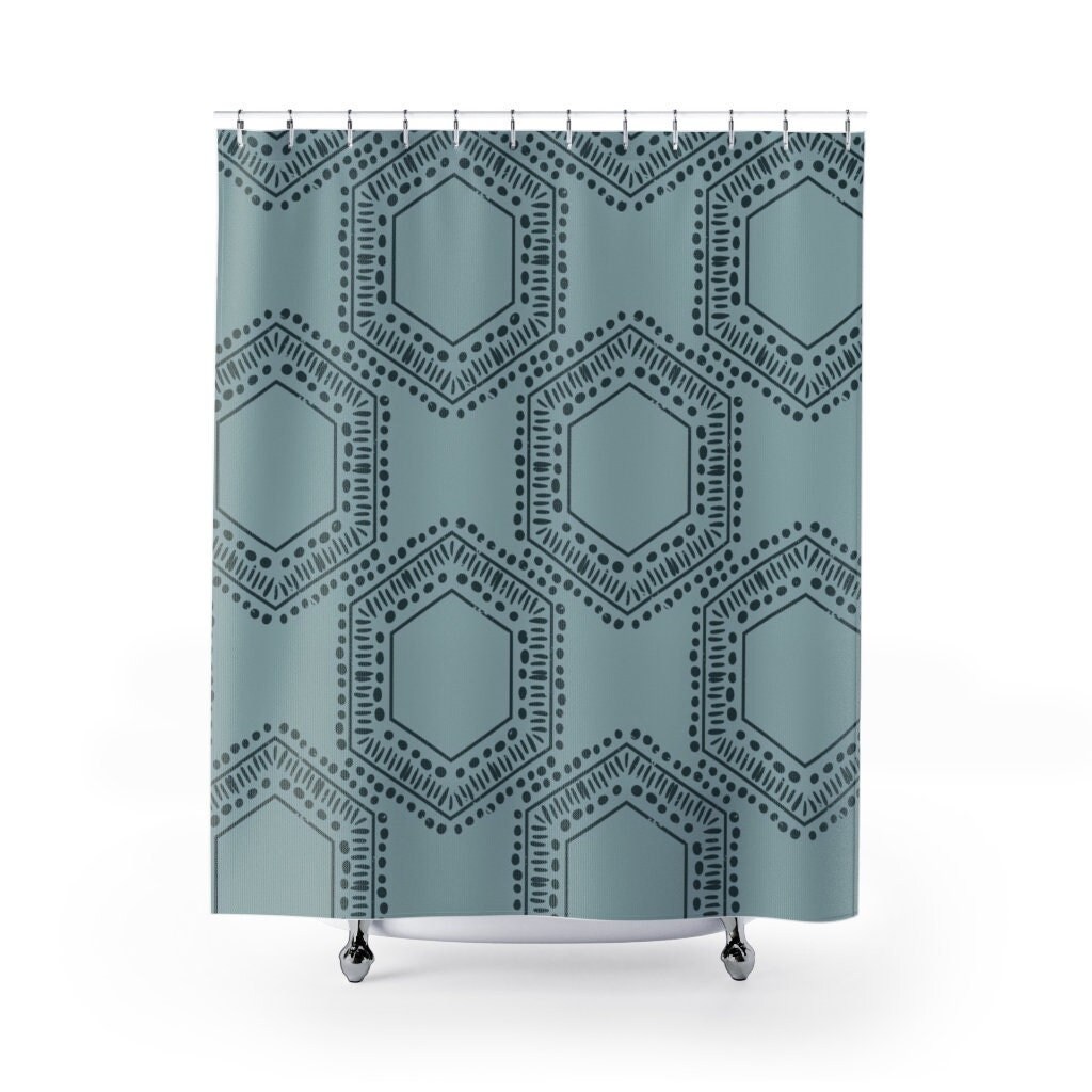 Elegant Contemporary Shower Curtain with a Unique Design, 71 x 71 inch Curtain